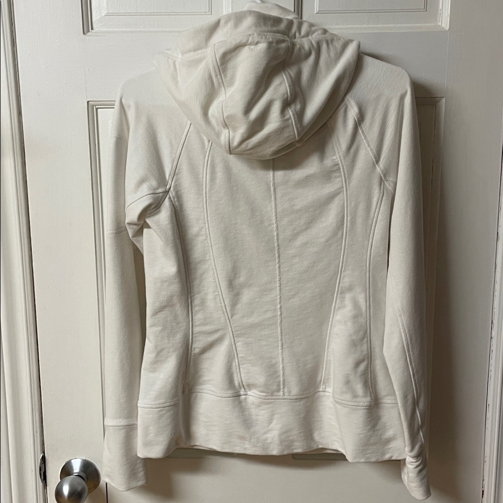 Athleta white full zip athletic golf tennis casual hoodie women’s size medium - Picture 7 of 15